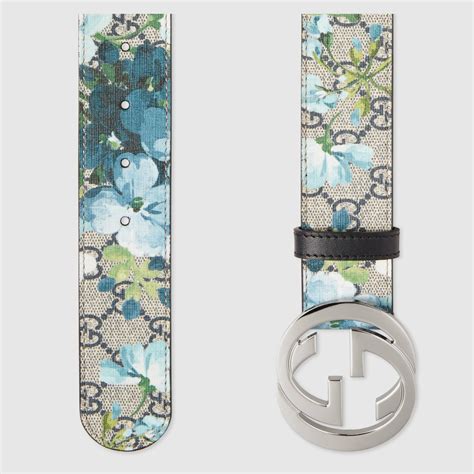 gucci blooms belt blue